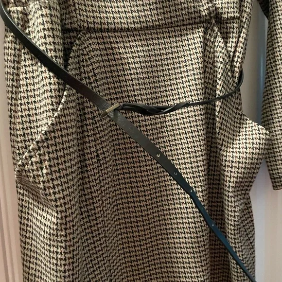 Max Studio Brown Houndstooth dress with belt, L, NWT - Picture 2 of 4
